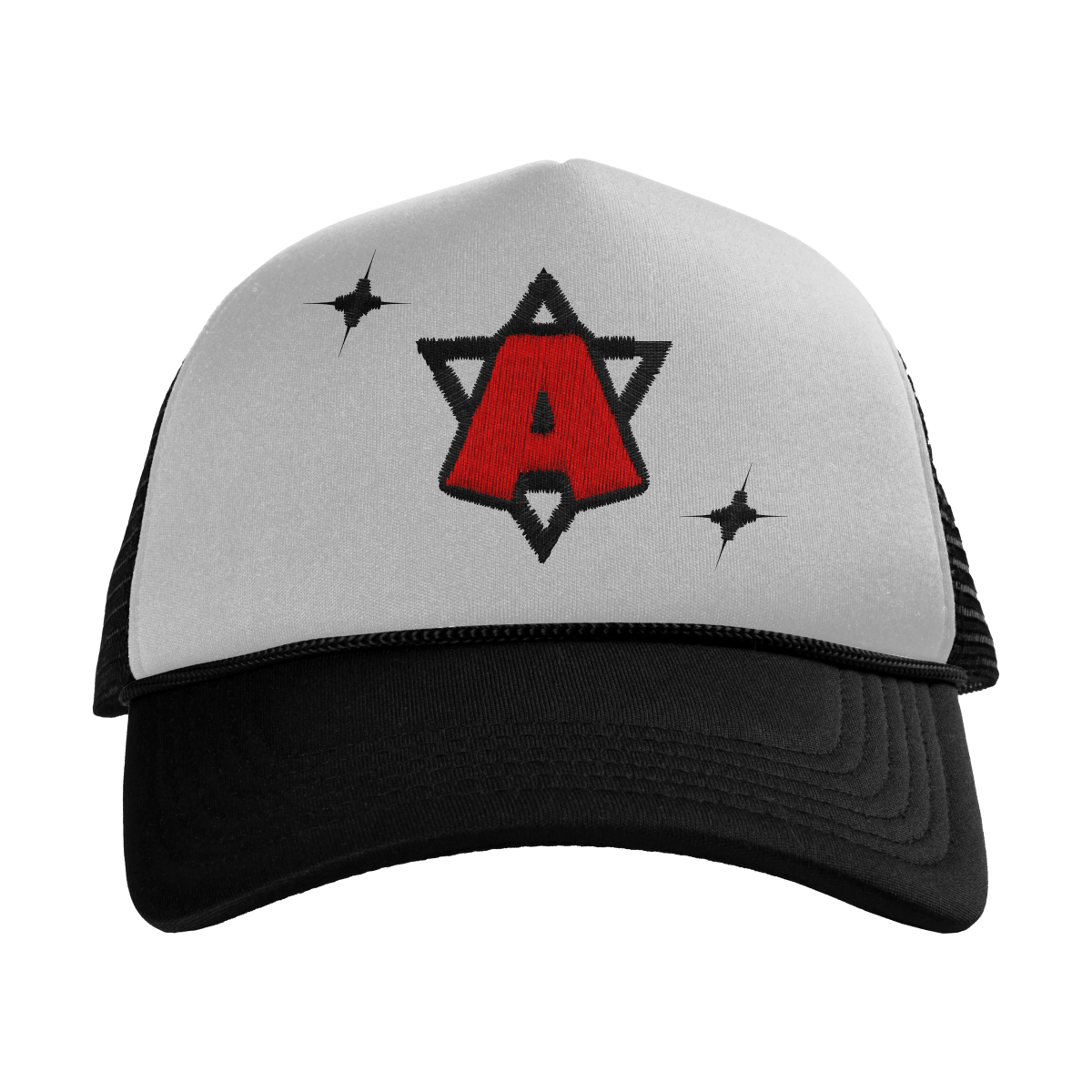 A Logo - 5 Panel Trucker Hat - Alleyway StudiosTrucker hatEjhA7 - Adj - Bla8095 - FRO - 1_1
