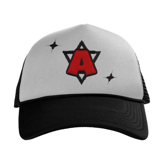 A Logo - 5 Panel Trucker Hat - Alleyway StudiosTrucker hatEjhA7 - Adj - Bla8095 - FRO - 1_1