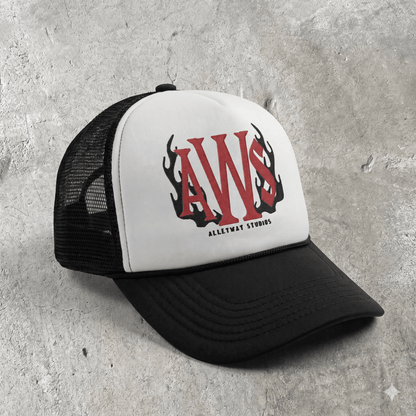 Alleyway 5 Panel Trucker Hat – Black - Alleyway StudiosTrucker hatEjhA7-Adj-Bla8095-FRO-1_1