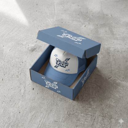 Alleyway 5 Panel Trucker Hat – Sky Blue - Alleyway StudiosTrucker hatEjhA7-Adj-Sky8107-FRO-1_1