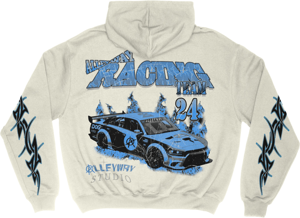 AW Racing team - Bone - Heavyweight Hoodie - Alleyway StudiosHoodieBOyvH - S - Bon693 - FRO - 1_1