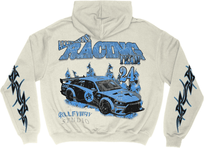 AW Racing team - Bone - Heavyweight Hoodie - Alleyway StudiosHoodieBOyvH - S - Bon693 - FRO - 1_1