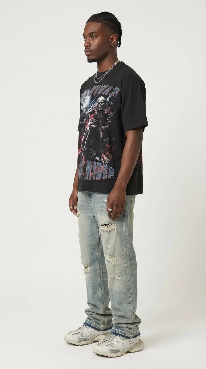 GHOST RIDER - Max Heavyweight Graphic Tee - Alleyway StudiosGraphic teeAJVNp-S-Bla1-FRO-1_2