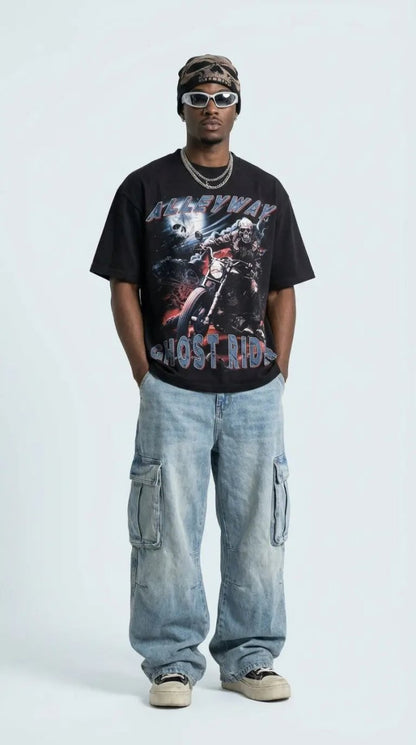 GHOST RIDER - Max Heavyweight Graphic Tee - Alleyway StudiosGraphic teeAJVNp-S-Bla1-FRO-1_2