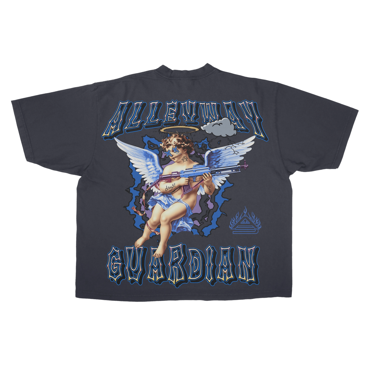 Guardian Sinner Tee — Protect & Wreck - Alleyway StudiosAJVNp - S - Bla1 - FRO - 1_1