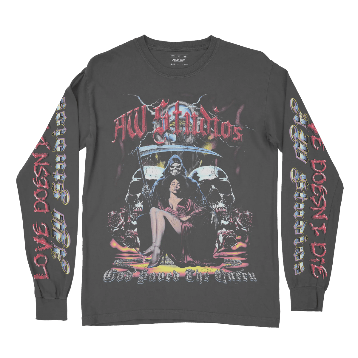 Love doesn't die - Graphic T-shirt - Long Sleeve - Alleyway StudiosGraphic tee932g5 - S - Vin62 - FRO - 1_1