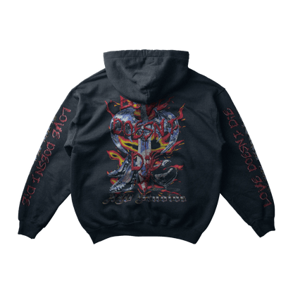 Love doesn't die - Heavyweight Garment Dyed Hoodie - Alleyway StudiosHoodie58A0T - XS - OFF6783 - FRO - 1_5