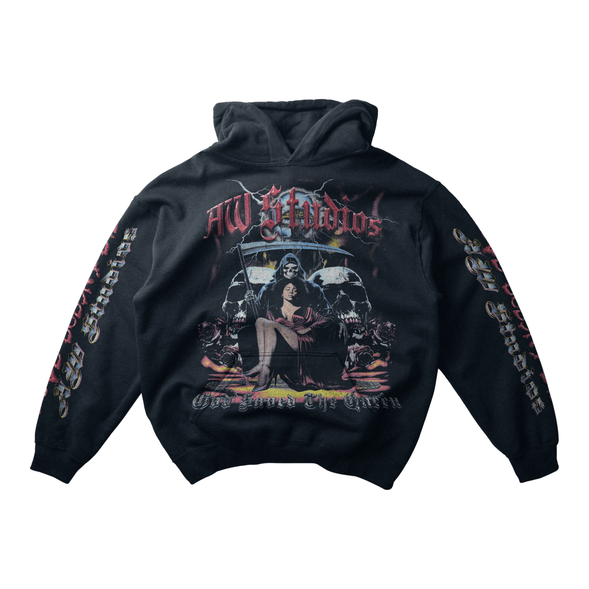Love doesn't die - Heavyweight Garment Dyed Hoodie - Alleyway StudiosHoodie58A0T - XS - OFF6783 - FRO - 1_5