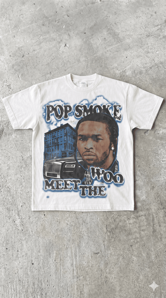 Pop Smoke ‘Meet the Woo’ Graphic Heavyweight Tee - Alleyway StudiosGraphic teegloMa-S-Whi10-FRO-1_1