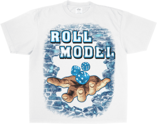 Roll Model Dice Toss Heavyweight T-Shirt - Alleyway StudiosGraphic teegloMa-S-Whi10-FRO-1_1